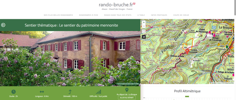 plan de la rando à Bourg Bruche